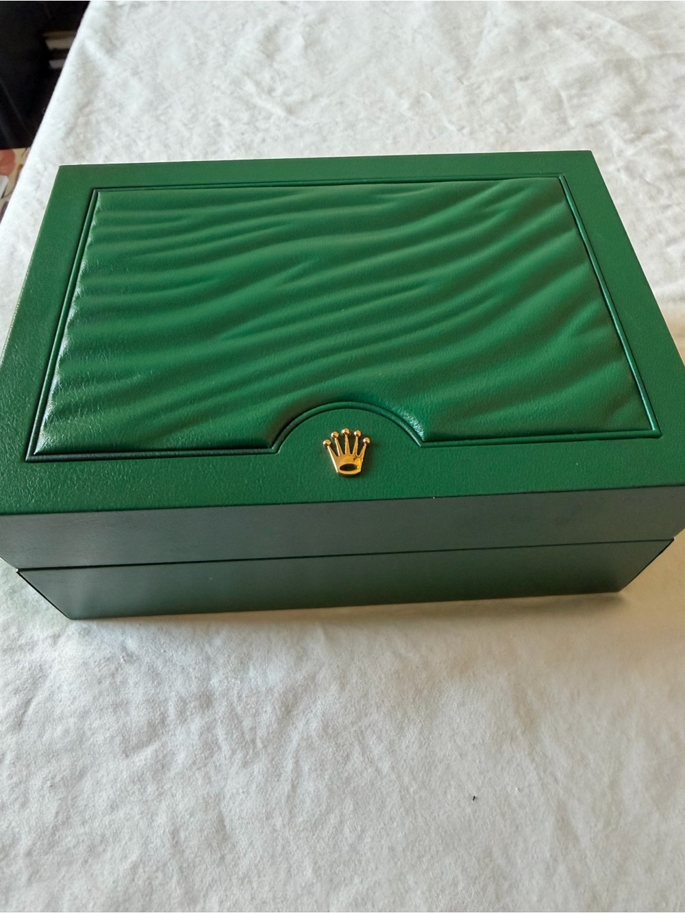 Rolex Green Presentation Box with Gold Crown Accent